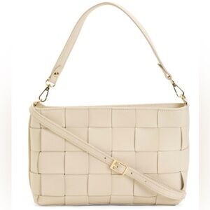 Anna Paola Trendy, Stunning Leather Woven Crossbody/Shoulder/Top Handle Bag NWT